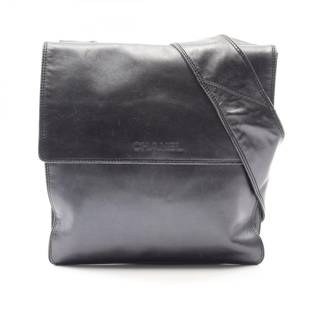 Chanel Shoulder Bag Leather Black